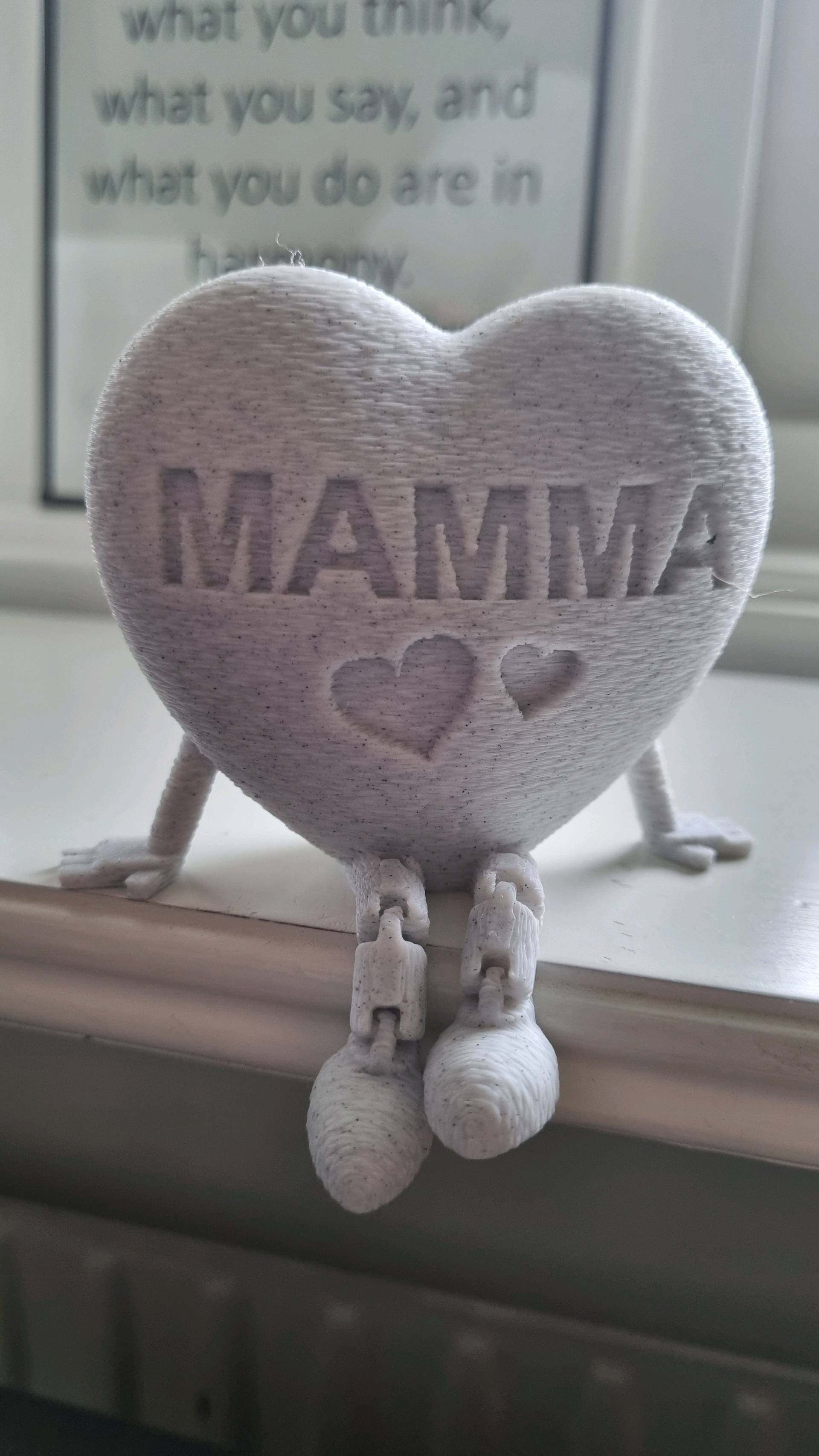 Hjärtformad Sten - Mama